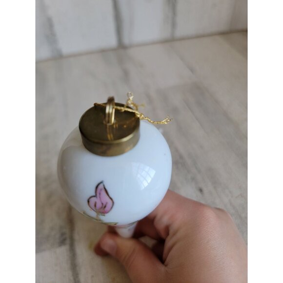 Flower Ellen pink floral ornament Xmas unique leaf vintage - Picture 7 of 7